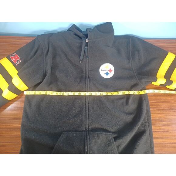 Pittsburgh Steelers NFL Team Apparel Full Zip Hooded Fleece Jacket Size Large - Picture 7 of 7